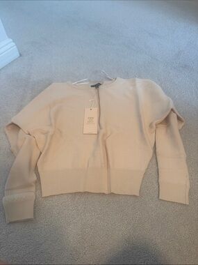 Love Tree Cream Ribbed Knit Sweater